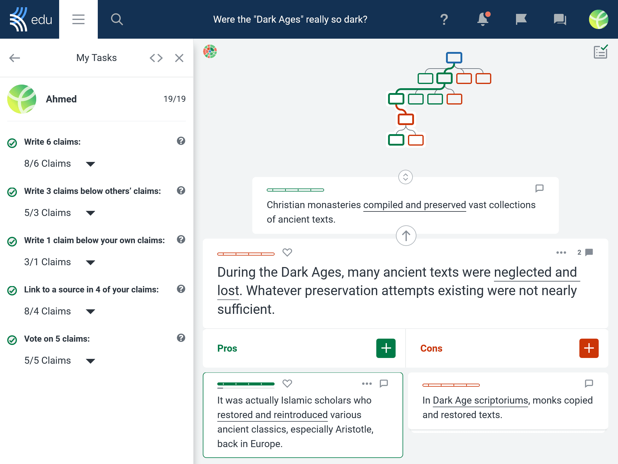 Giving students specific tasks to complete as shown on the left-handed side bar is a good way to AI proof an assignment. 